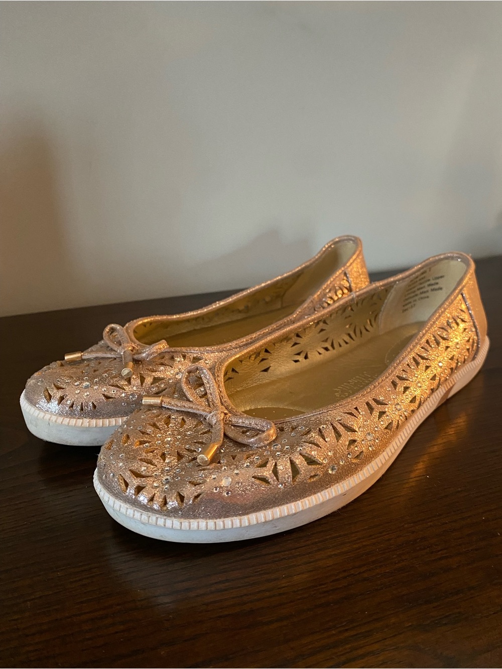 Kenneth Cole Reaction Womens Row-ing 2 Fabric Soft Gold